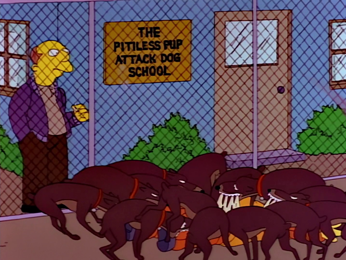 Pitiless Pup Attack Dog School | Simpsons Wiki | FANDOM ...