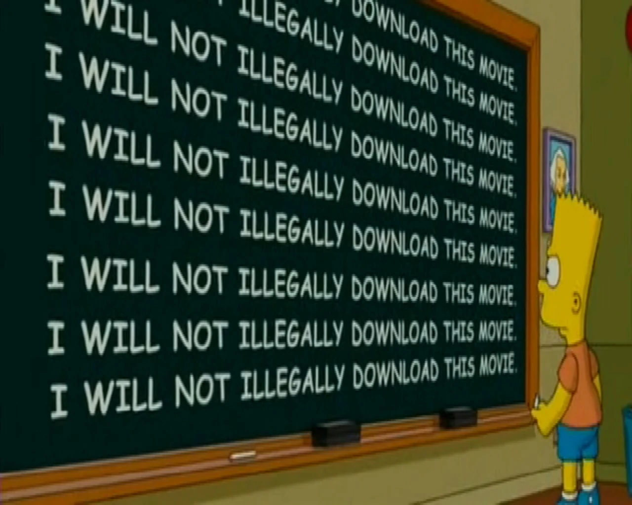 Image The Simpsons Movie Chalkboard Gag.jpg Simpsons Wiki FANDOM