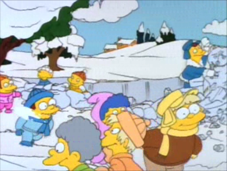 Image result for snow simpsons