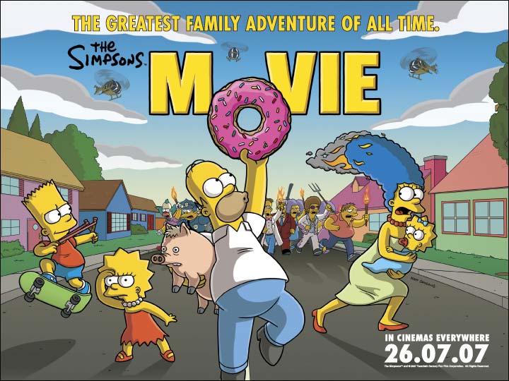 Simpsons Movie Skateboarding