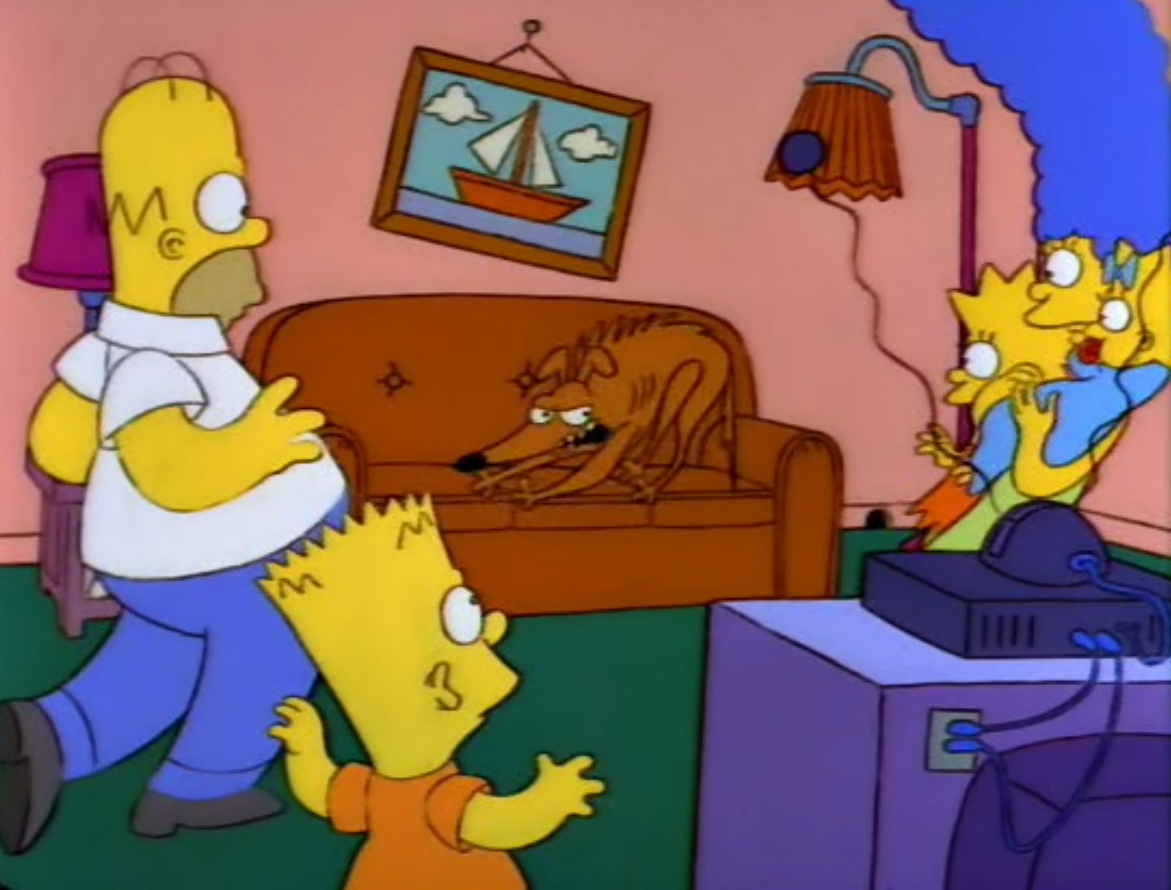 image angry santa 39 s little helper png simpsons wiki simpsons christmas episodes by season