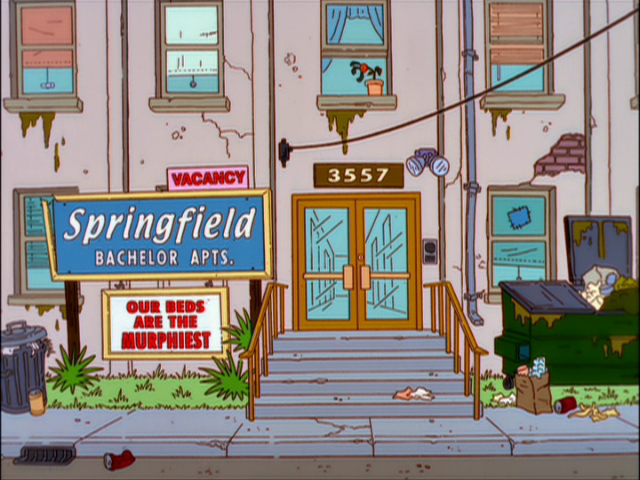Springfield Bachelor Apartments | Simpsons Wiki | FANDOM powered ... Springfield Bachelor Apartments | Simpsons Wiki | FANDOM powered ...