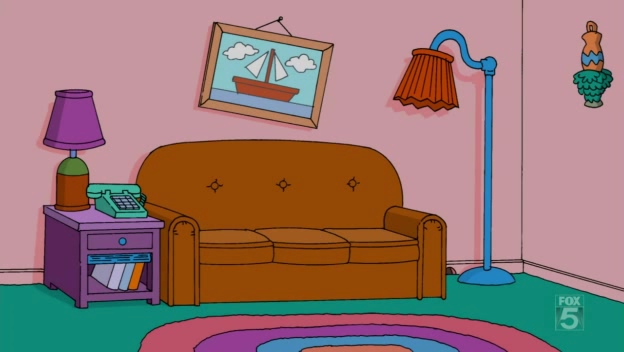 homer on couch