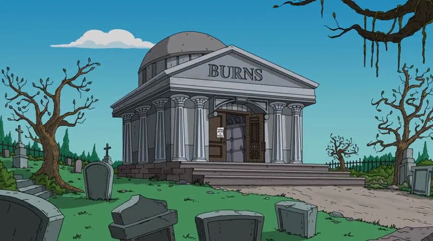 burns family mausoleum simpsons wiki fandom powered by wikia