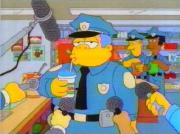 Chief Wiggum drinking a Squishee