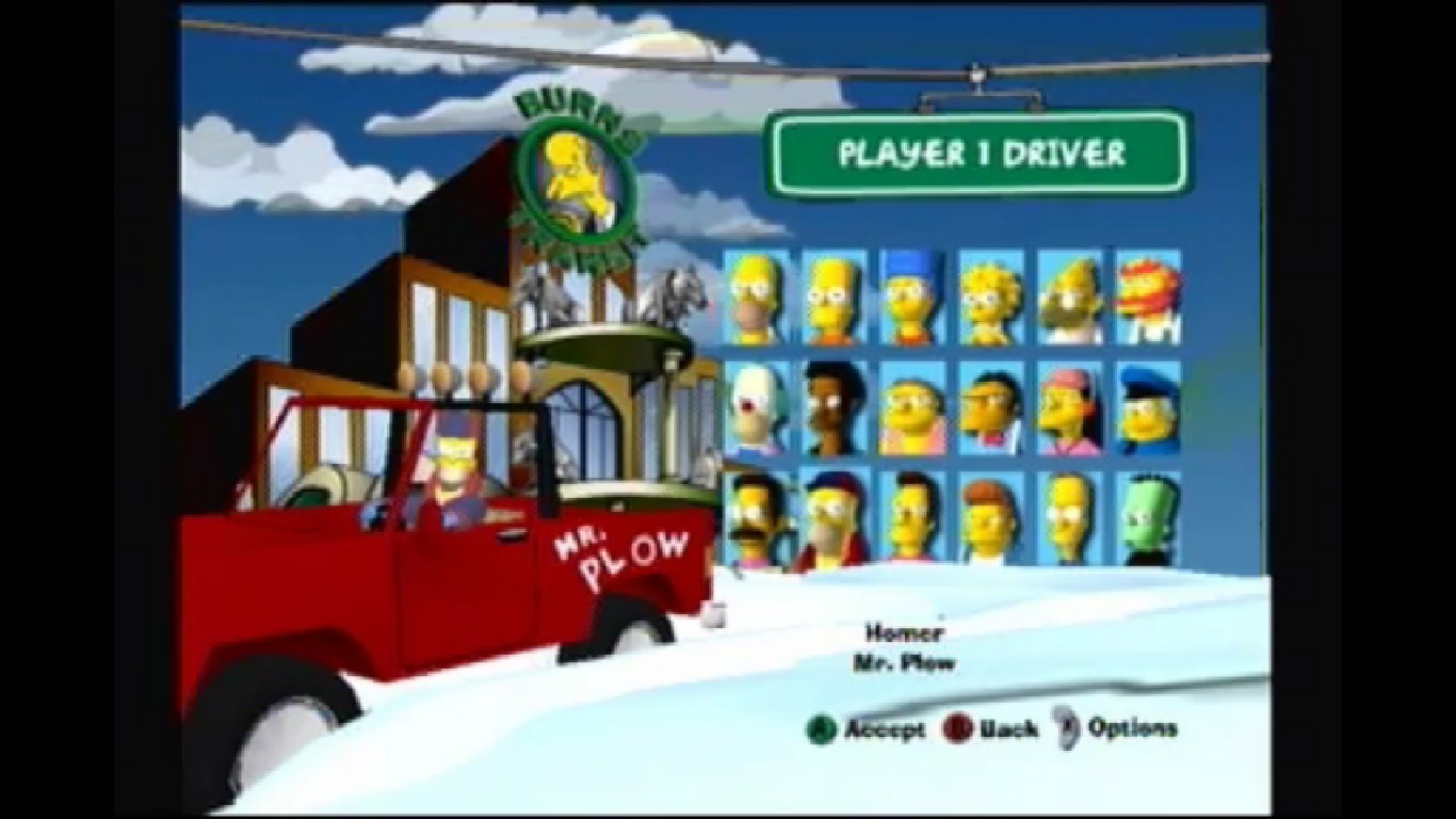 Simpsons road rage game