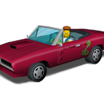 Simpsons road rage rocket car accident
