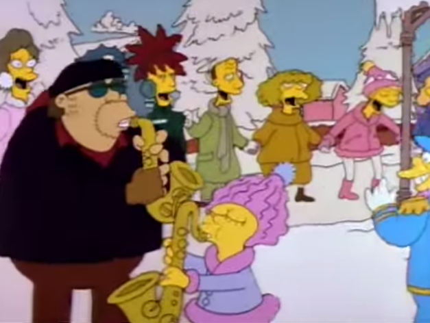 Bob sings along on Snow Day.