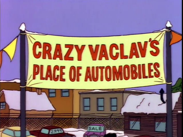 Crazy Vaclav's Place of Automobiles | Simpsons Wiki | Fandom