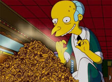 Burns acha tesouro moe