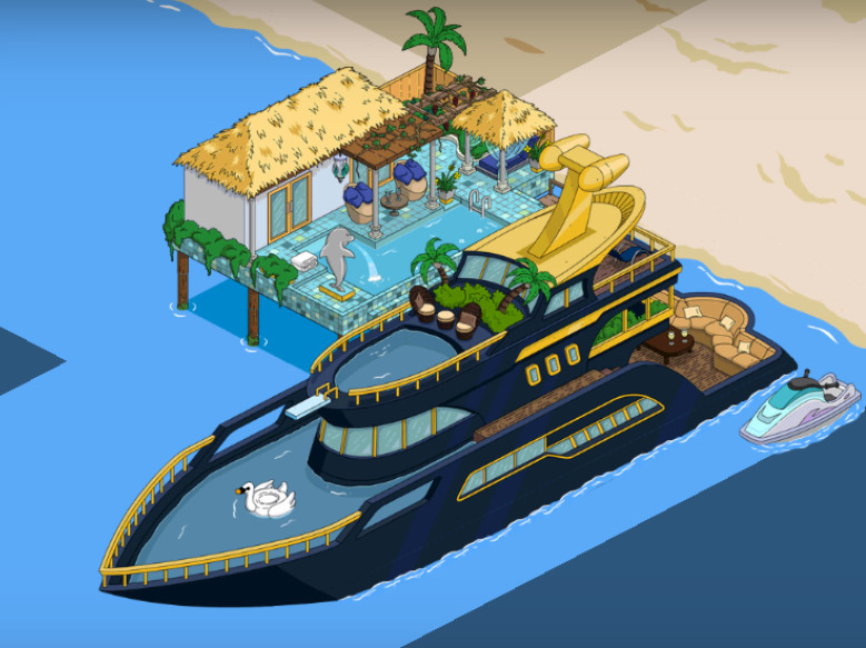 tapped out ultra luxury yacht