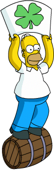 Homer Promoting the Beer
