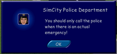 TS Police Warning dialog