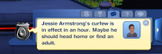 Child curfew notification TS3