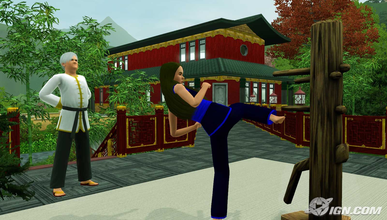 Image Sim kicking training dummy.jpg The Sims Wiki FANDOM powered