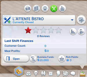 Restaurant Panel Closed