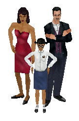 The Goth family - The Sims