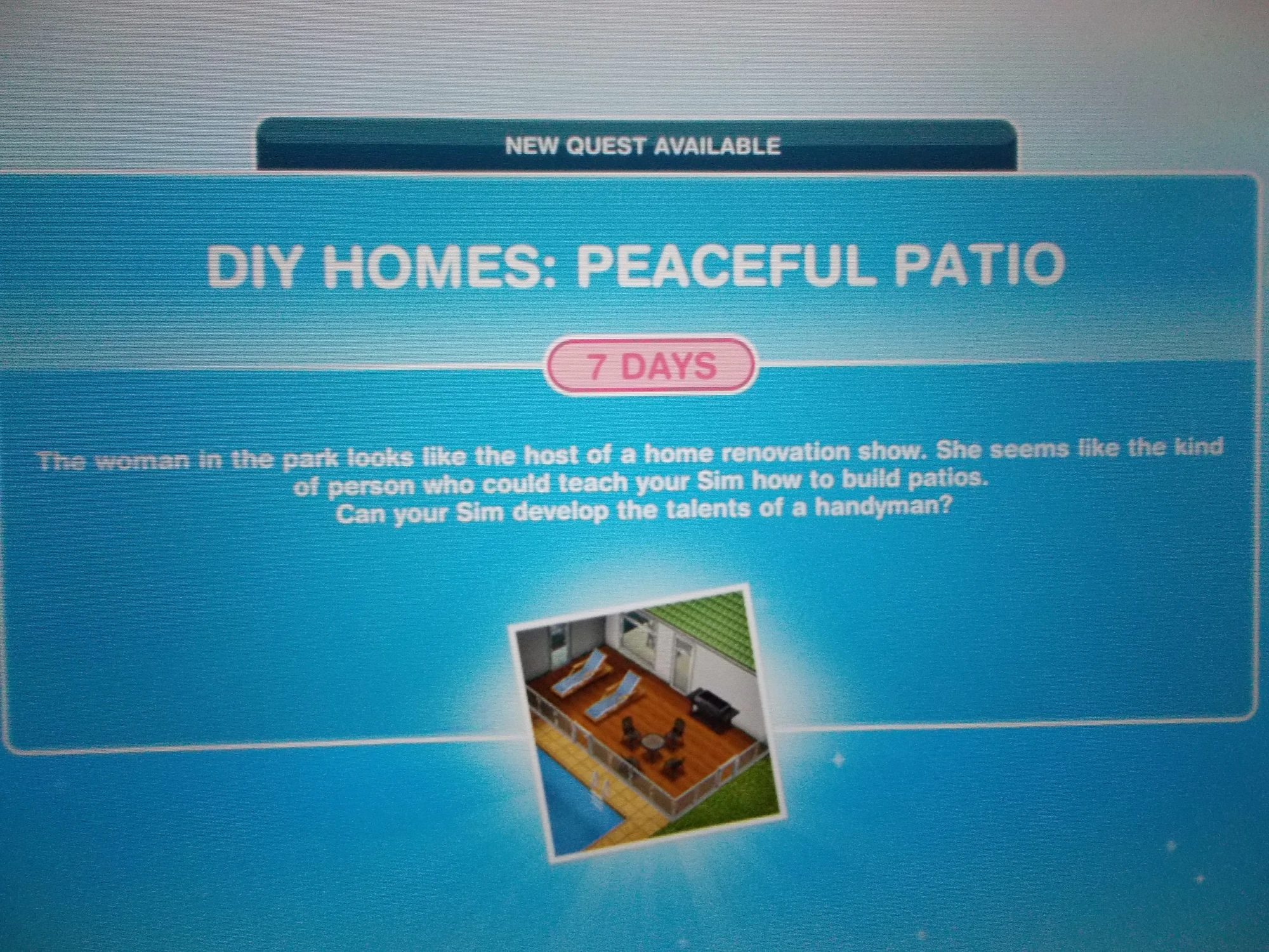 Peaceful Patio The Sims Freeplay Wiki Fandom