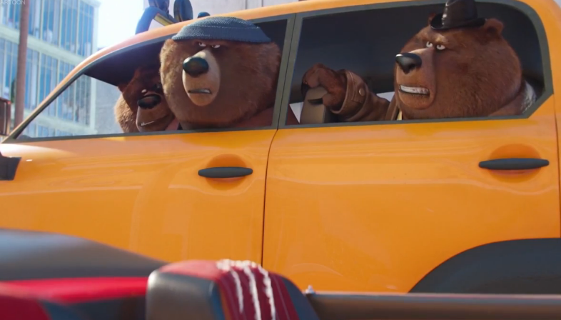 game where bears drive cars police