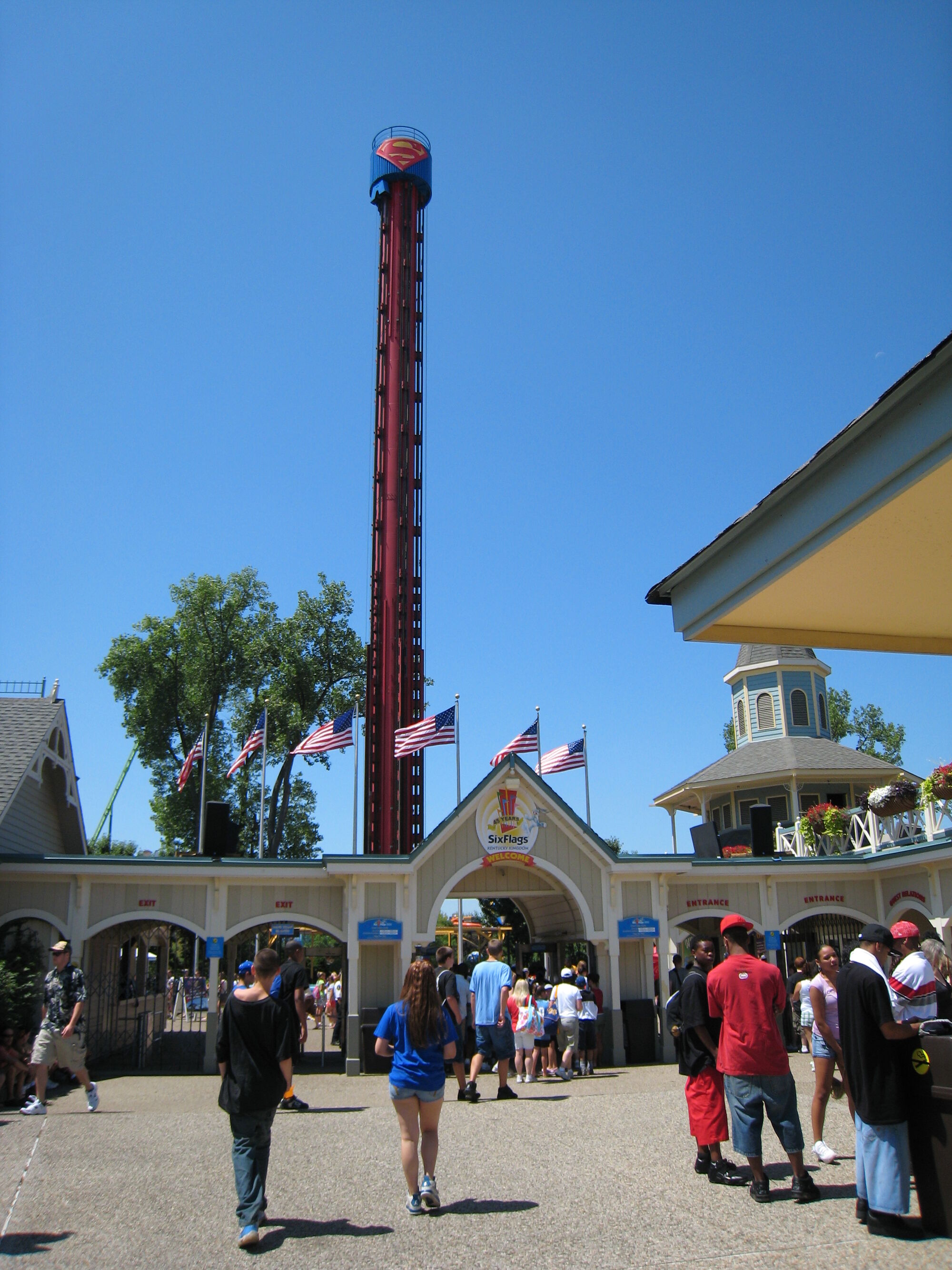 Superman: Tower of Power (Six Flags Kentucky Kingdom) | Six Flags Wiki ...