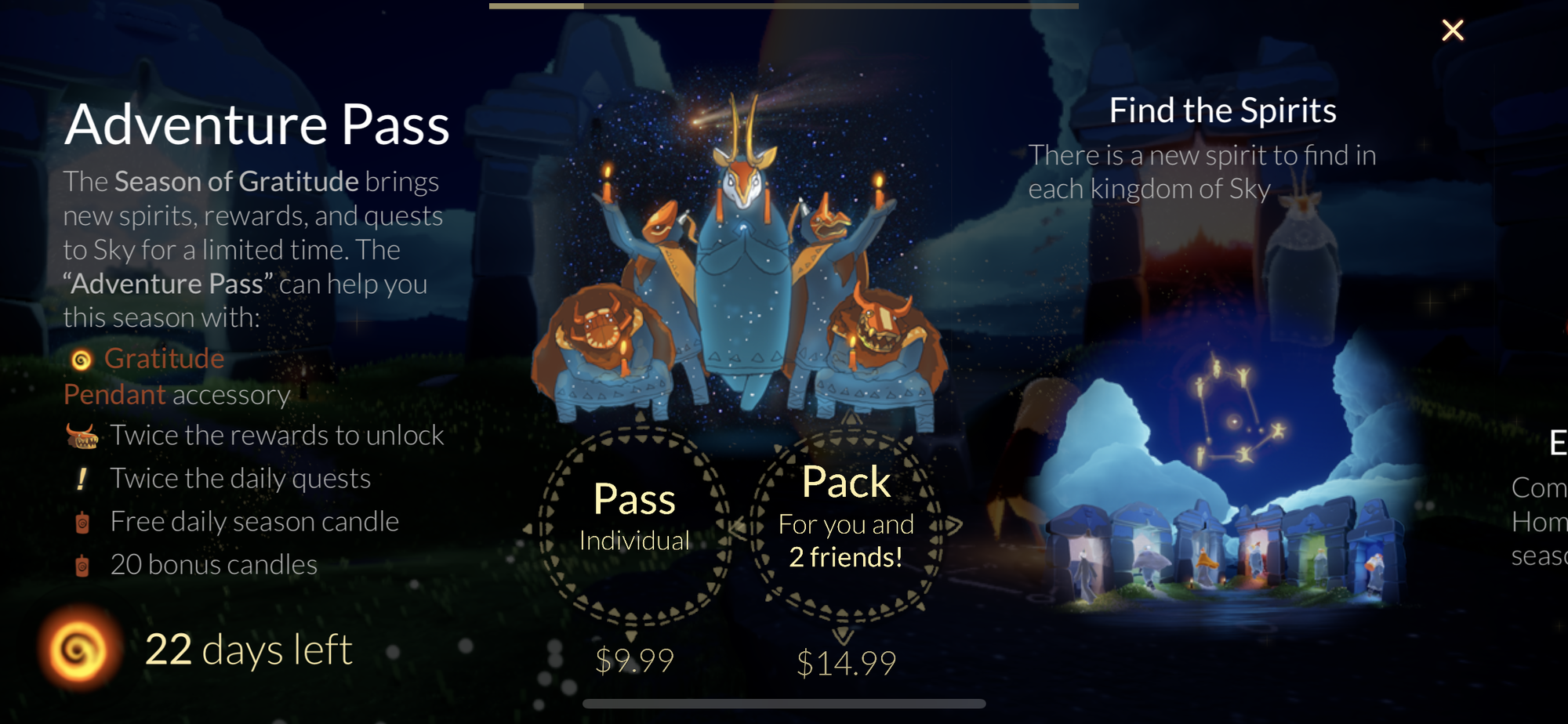 Seasonal Events & Adventure Pass Sky Children of the Light Wiki Fandom