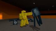 Budder golem fighting the squids