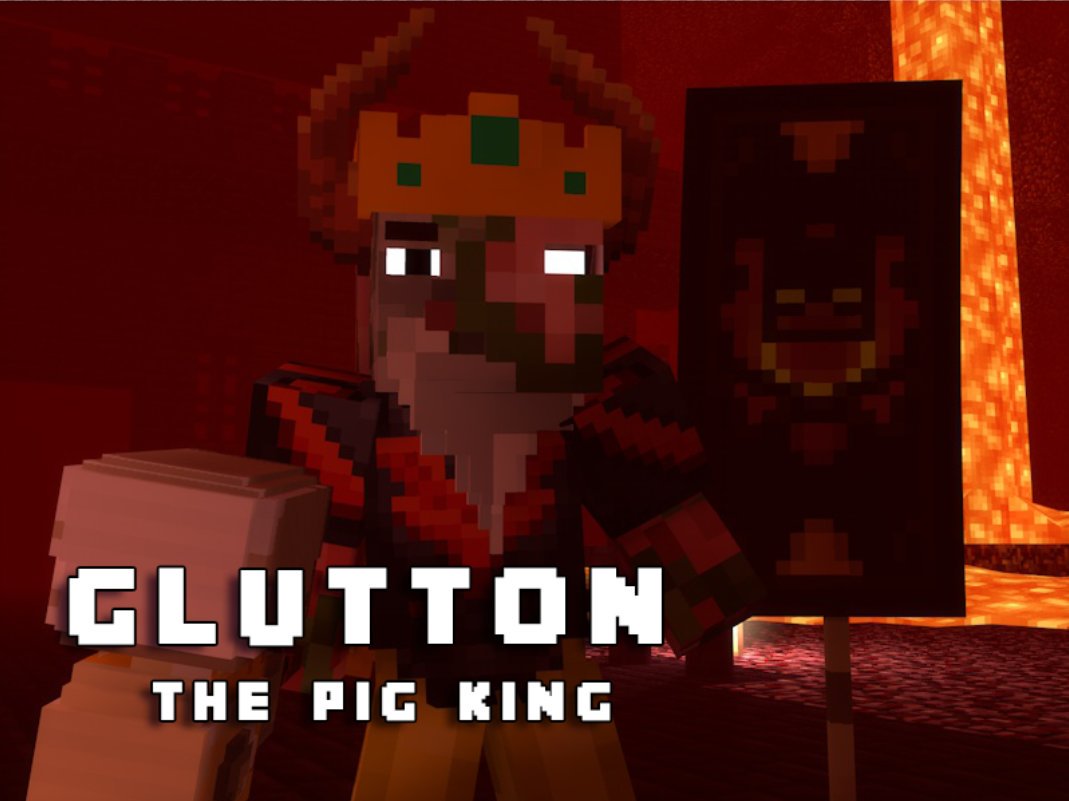 minecraft king pig skin