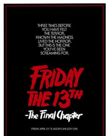Friday The 13th The Final Chapter Slasher Universe Wiki Fandom