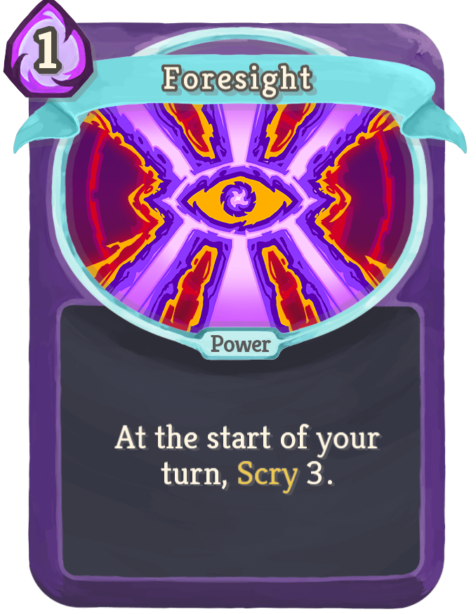 Foresight Slay the spire Wiki Fandom