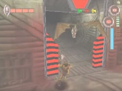 Nibble in Space Ship level after battle.