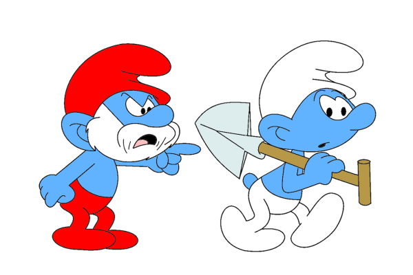 angry papa smurf