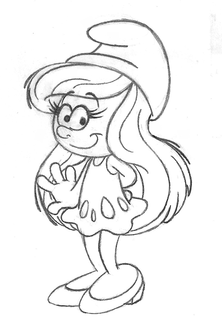 Image Smurfette Profile Sketch Smurfs.jpg Smurfs Fanon Wiki