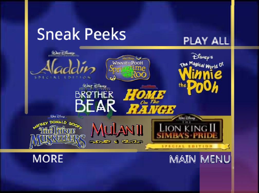 Sneak Peeks Menu (Pete #39 s Dragon (2001) 2004 DVD) Sneak Peeks Menu