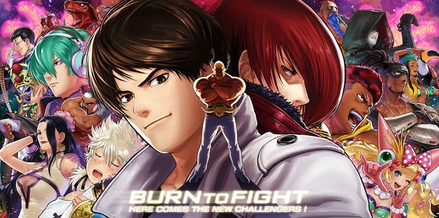 File:Kof XIV-kyo and iori with newcomers.jpg