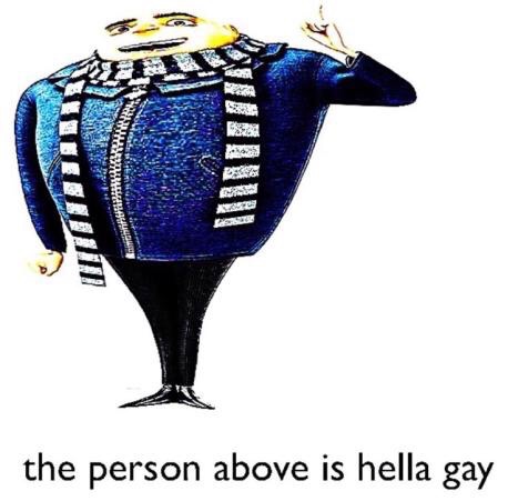 the user above is ultra gay meme