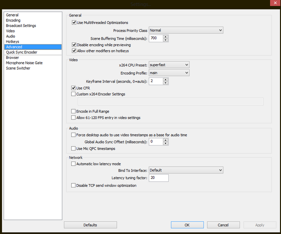 Advancedsettings