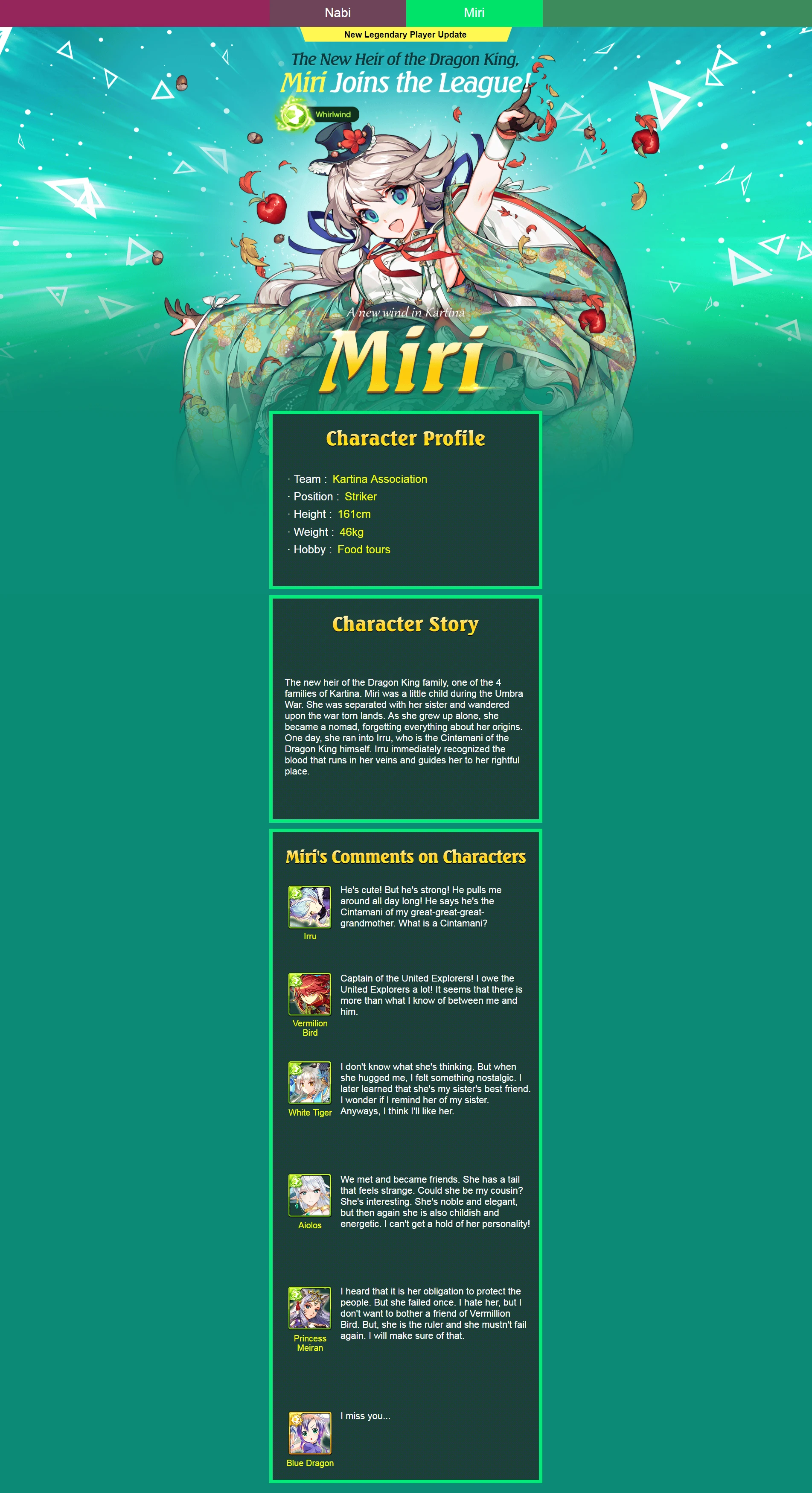 The New Heir of the Dragon King, Miri Joins the League! Soccer