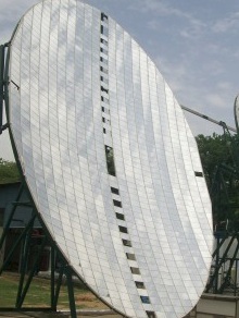 Scheffler reflector, girl's hostel in Jaipur, 12-16-13