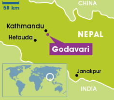 Godavari, Nepal map, 9-21-15