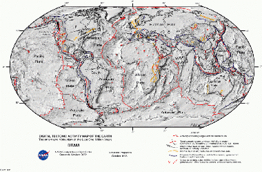 Plate tectonics map