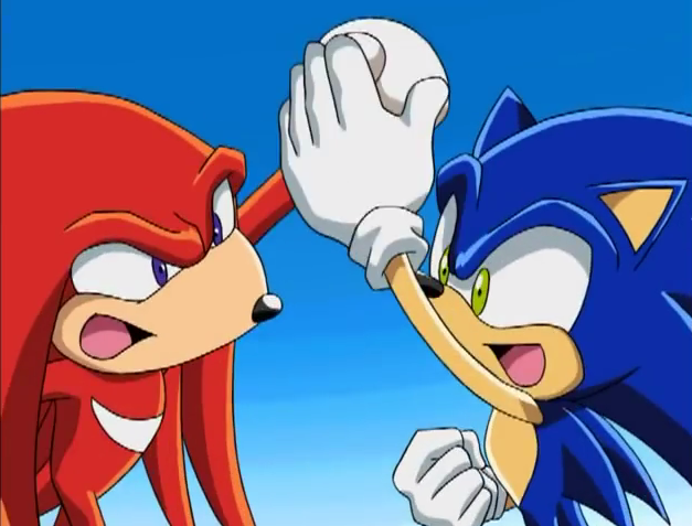 Image Ep47 Knuckles And Sonicpng Sonic X Wikia Fandom Powered By