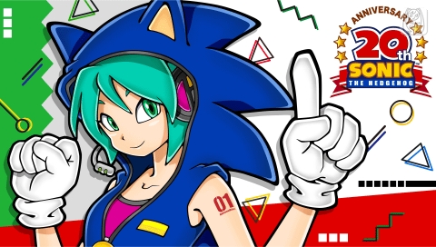 Sonic themed Miku loading screen in PDExtend