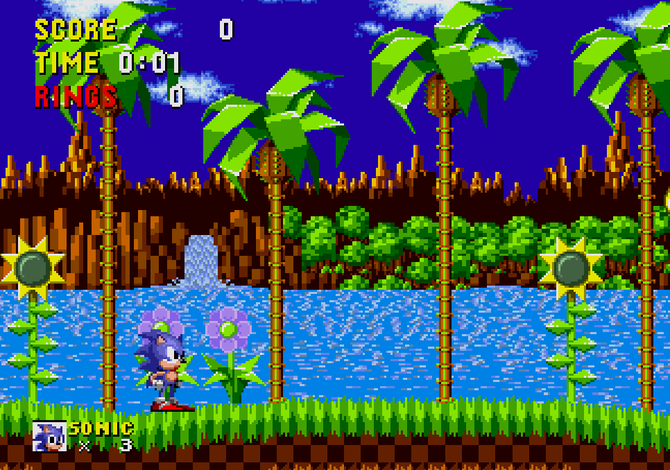 green hill in simple sonic worlds by chucknick - Game Jolt