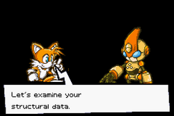 Tails reserching emerl