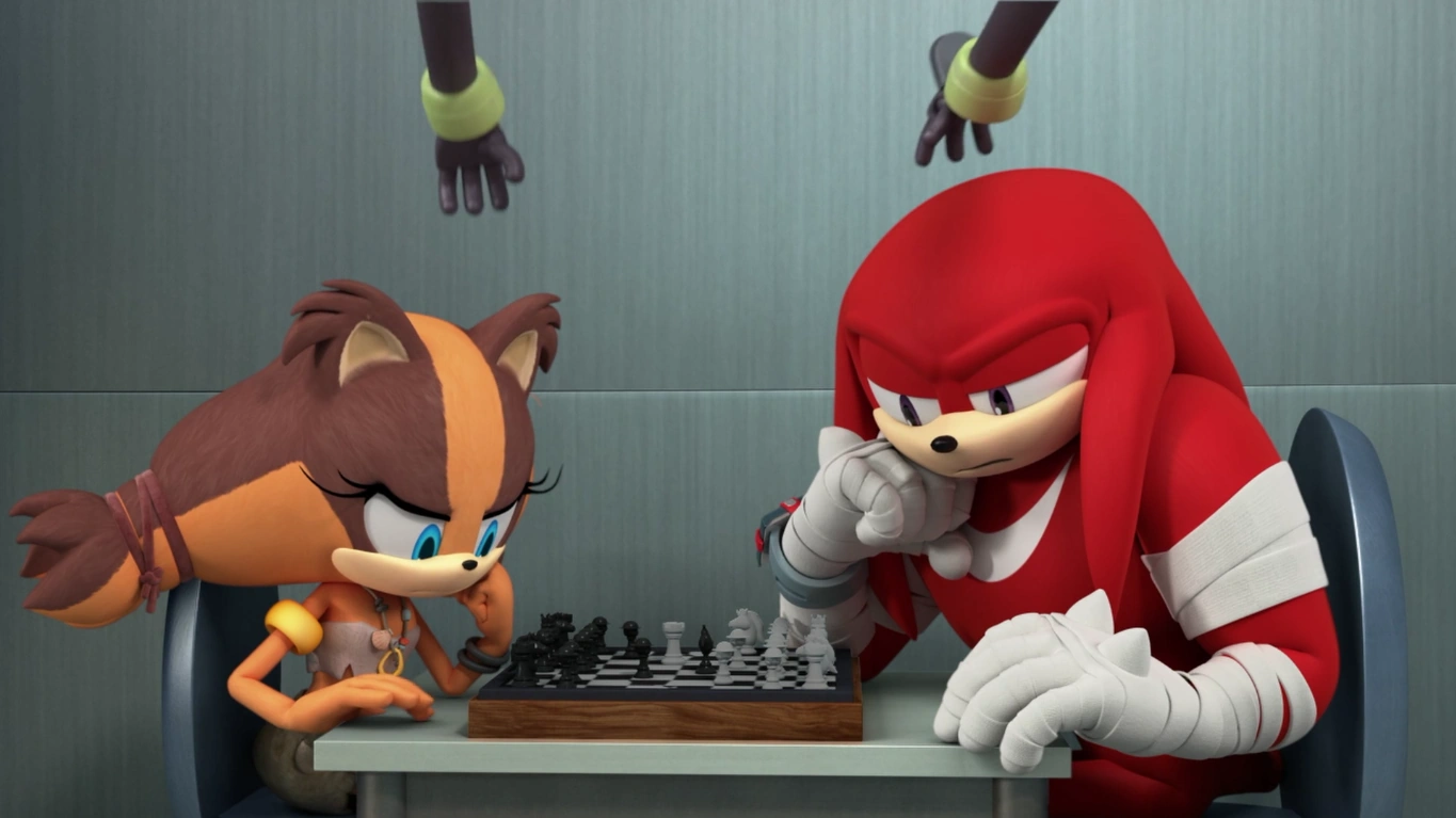 Image Sticks and Knuckles play chess.png Sonic News Network