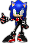 Sonicdressed as shadow