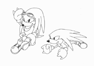 Knuckels Primeros Bocetos