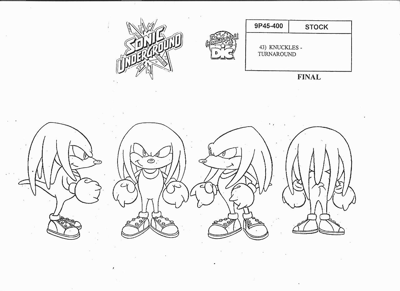 Image - Knuckles(Underground)modelsheet2.jpg | Sonic News Network ...