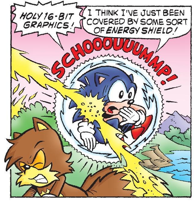 Semi Frequent Sonic Facts 🔫 on X: Mighty's incredible strength in Sonic  Mania originates from the Archie comics. He's actually much stronger in  that continuity.  / X