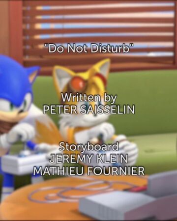 Do Not Disturb Sonic News Network Fandom